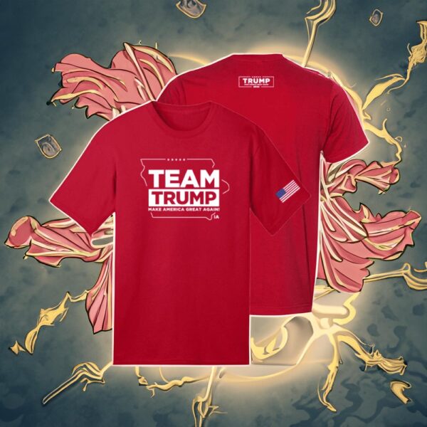 Show Your Support: Team Trump Iowa Red Cotton T-Shirt