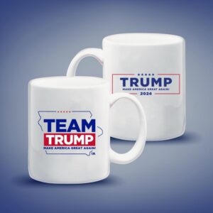 Team Trump Iowa White Coffee Mug Cup