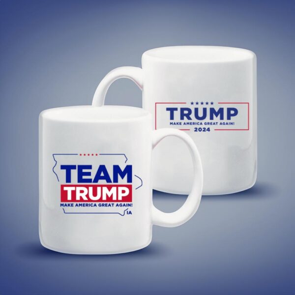 Team Trump Iowa: Show Your Support with Our Exclusive White Coffee Mug - Image 2