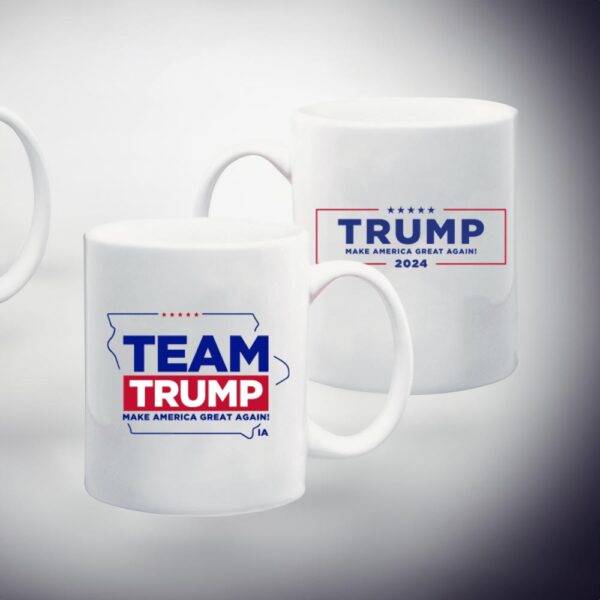 Team Trump Iowa: Show Your Support with Our Exclusive White Coffee Mug