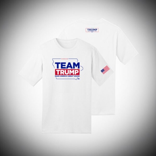 Show Your Support: Team Trump Iowa White Cotton Shirt