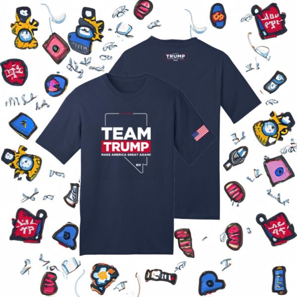 Team Trump Nevada Navy Cotton T-Shirt: Show Your Support in Style - Image 2