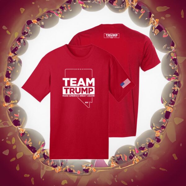 Show Your Support: Team Trump Nevada Red Cotton T-Shirt - Image 3