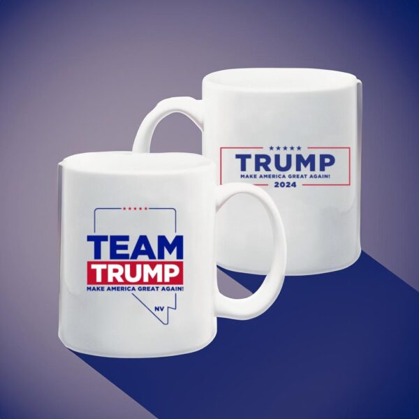 Team Trump Nevada: Show Your Patriotism with Our White Coffee Mug - Image 4