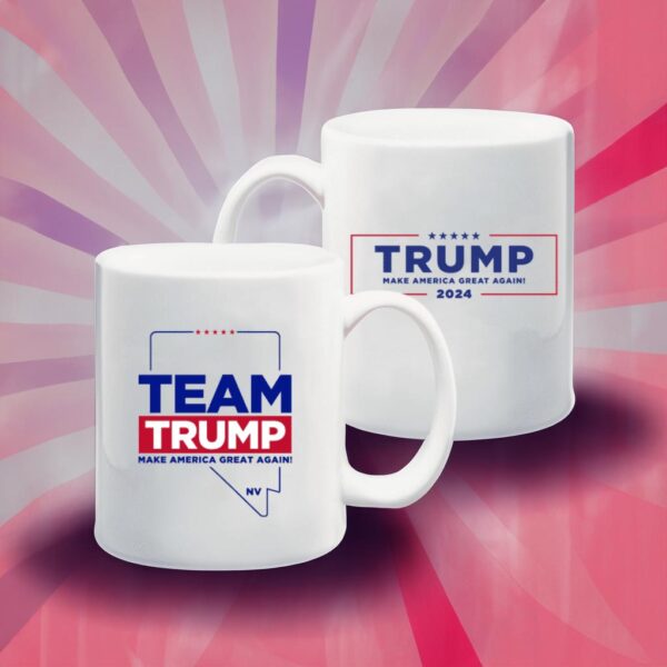 Team Trump Nevada: Show Your Patriotism with Our White Coffee Mug - Image 3