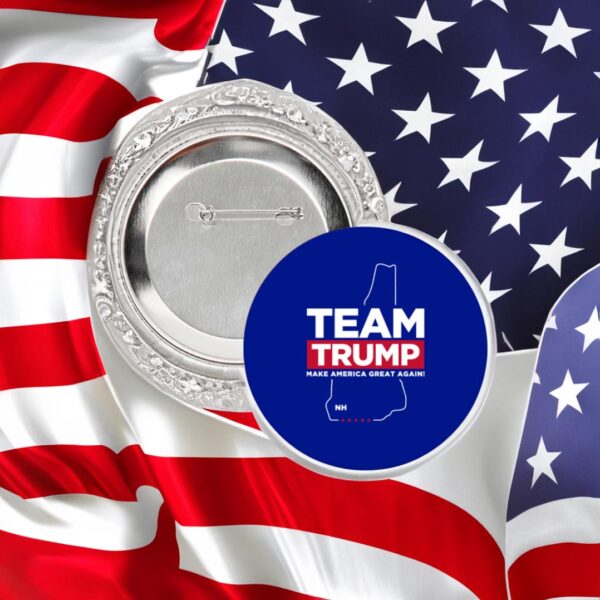 Team Trump New Hampshire Blue 3" Buttons