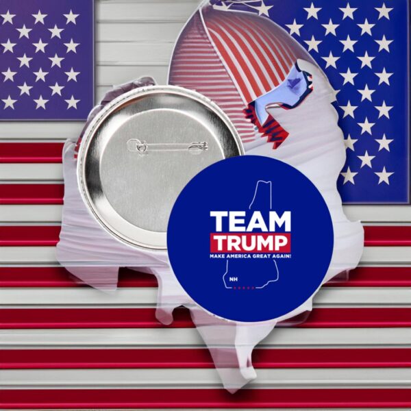 Team Trump New Hampshire Blue 3" Buttons - Image 2