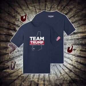 Team Trump New Hampshire Navy Cotton T Shirts