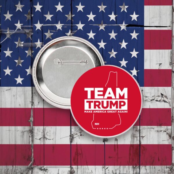 Team Trump New Hampshire Red 3" Buttons - Image 2