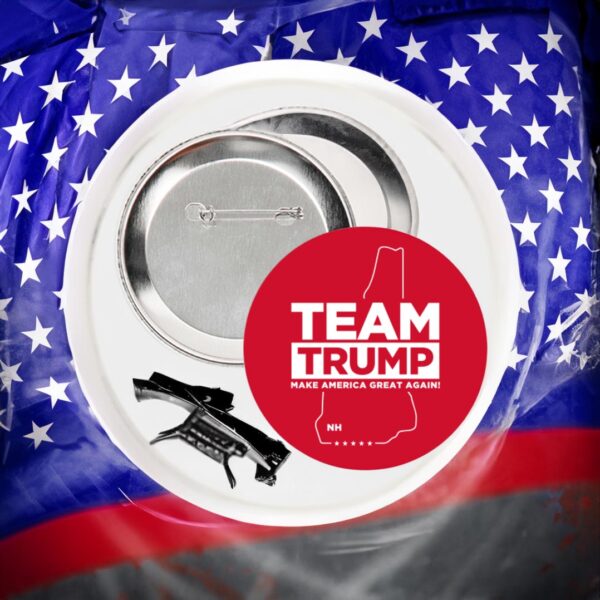 Team Trump New Hampshire Red 3" Buttons - Image 4