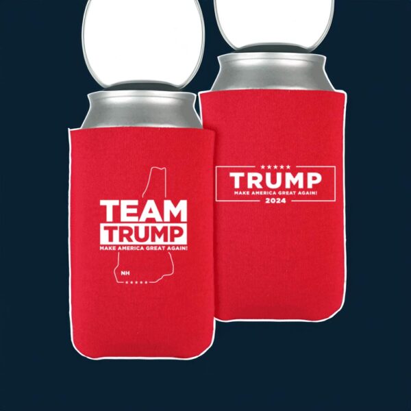 Team Trump 2024 New Hampshire Red Beverage Cooler: Show Your Support and Keep Your Drinks Cold - Image 4