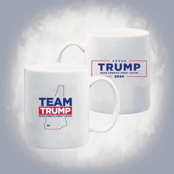 Team Trump New Hampshire: Show Your Granite State Pride with Our White Coffee Mug - Image 3