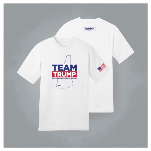 Team Trump New Hampshire: Show Your Support with Our Premium White Cotton T-Shirt - Image 2