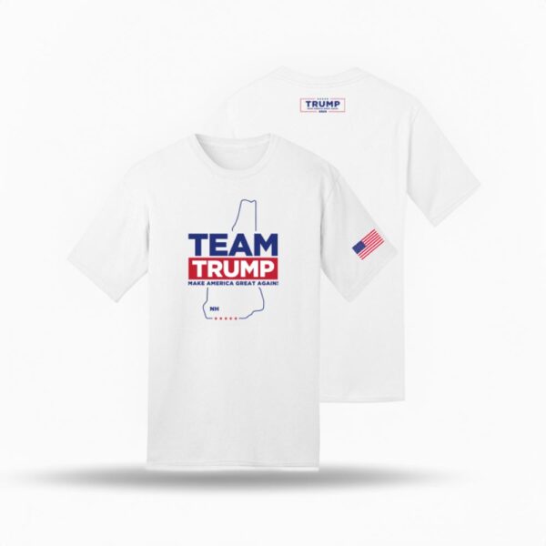 Team Trump New Hampshire: Show Your Support with Our Premium White Cotton T-Shirt