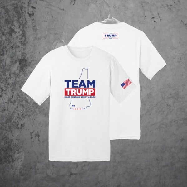 Team Trump New Hampshire: Show Your Support with Our Premium White Cotton T-Shirt - Image 3