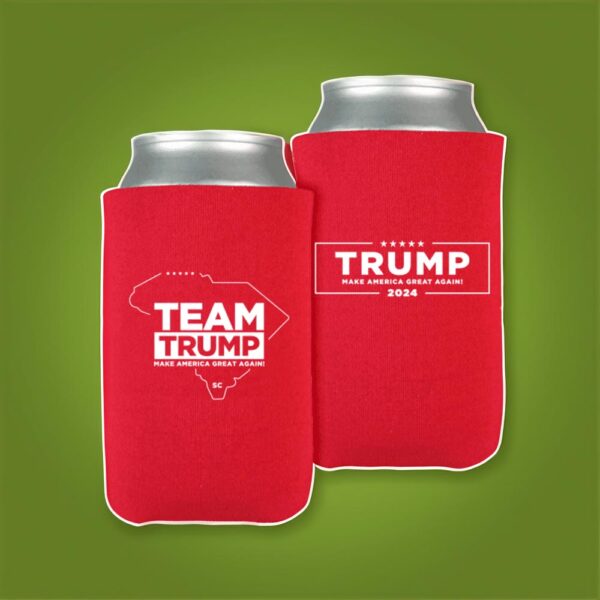 Team Trump South Carolina Red Beverage Cooler: Show Your Patriotism and Keep Your Drinks Cold - Image 2