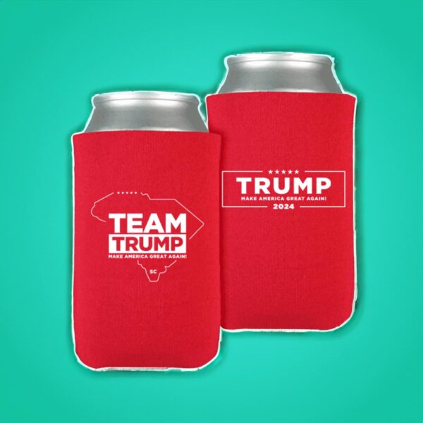 Team Trump South Carolina Red Beverage Cooler: Show Your Patriotism and Keep Your Drinks Cold - Image 3