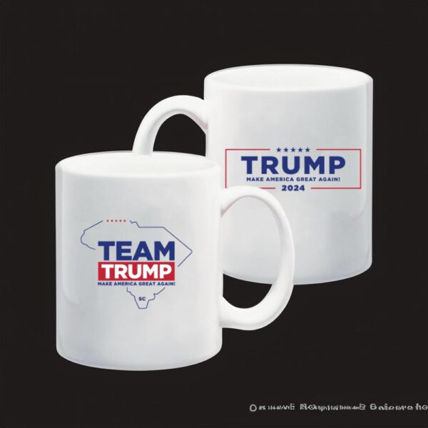 Show Your Support: Team Trump South Carolina White Coffee Mug - Image 2