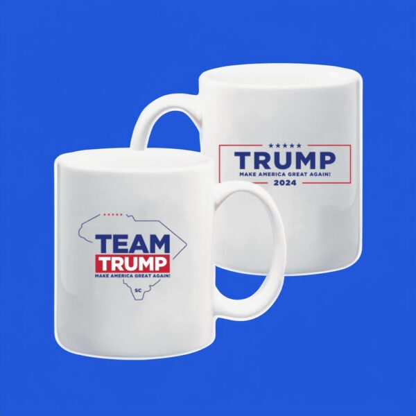 Show Your Support: Team Trump South Carolina White Coffee Mug - Image 3