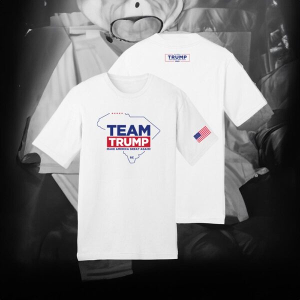 Show Your Support: Team Trump South Carolina White Cotton T-Shirt - Image 2