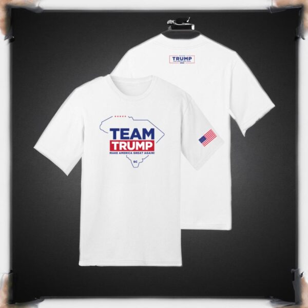 Show Your Support: Team Trump South Carolina White Cotton T-Shirt - Image 3