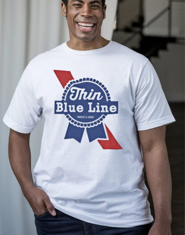 Thin Blue Line Pride: Unisex T-Shirt for Law Enforcement Supporters - Image 2