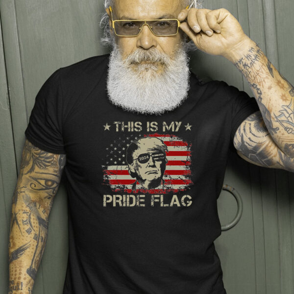 Show Your Pride: Trump 2024 American Flag 4th of July T-Shirt