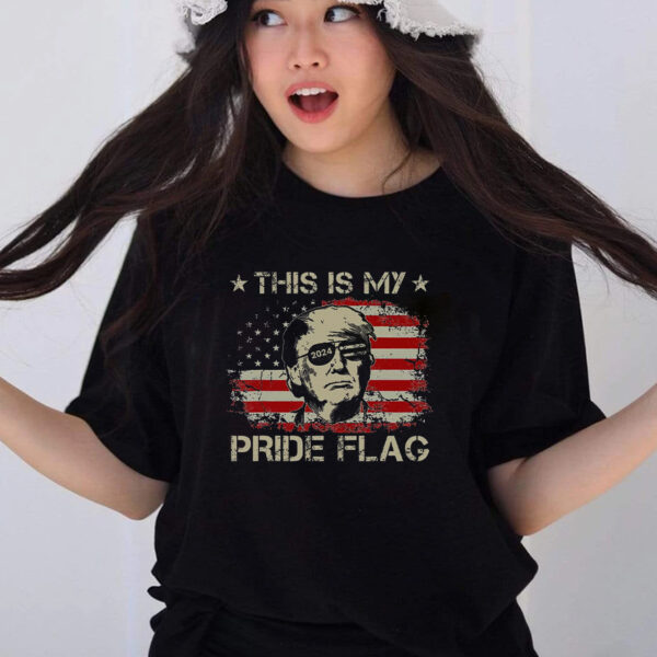 Show Your Pride: Trump 2024 American Flag 4th of July T-Shirt - Image 2