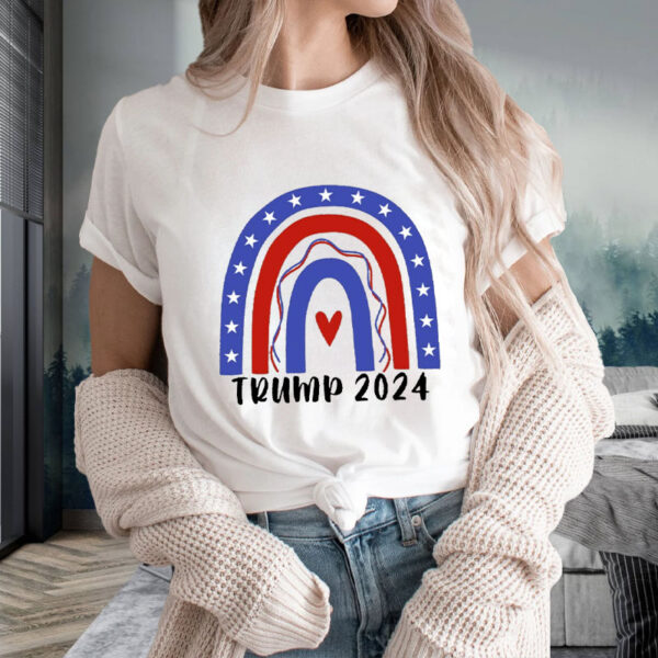 Vintage Trump 2024 American Flag Patriotic T-Shirt