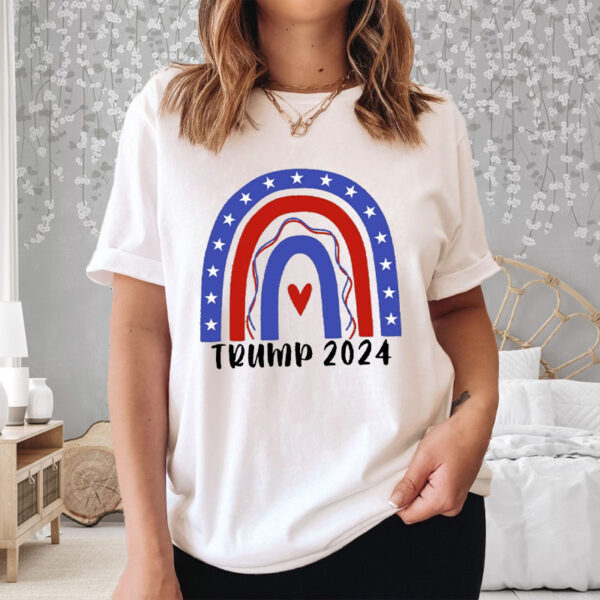 Vintage Trump 2024 American Flag Patriotic T-Shirt - Image 2