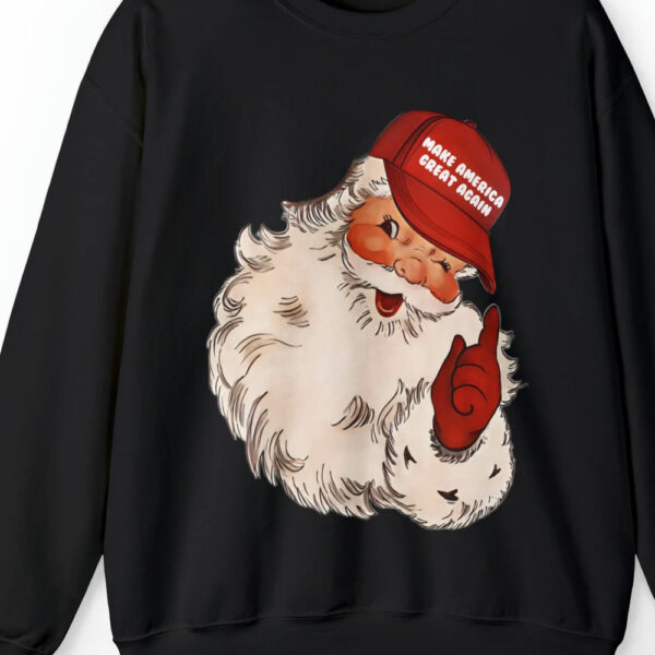 Trump 2024 Christmas: Make America Great Again Santa Hat Shirt - Image 4