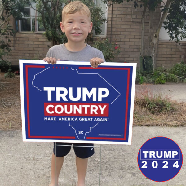 Show Your Support: Trump 2024 Country South Carolina Yard Sign - Image 2