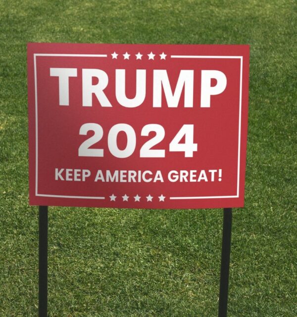 Trump 2024 Double-Sided Yard Sign: Show Your Support for Donald Trump's Election Campaign