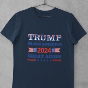 Trump 2024 Make America Great Again T Shirt Navy