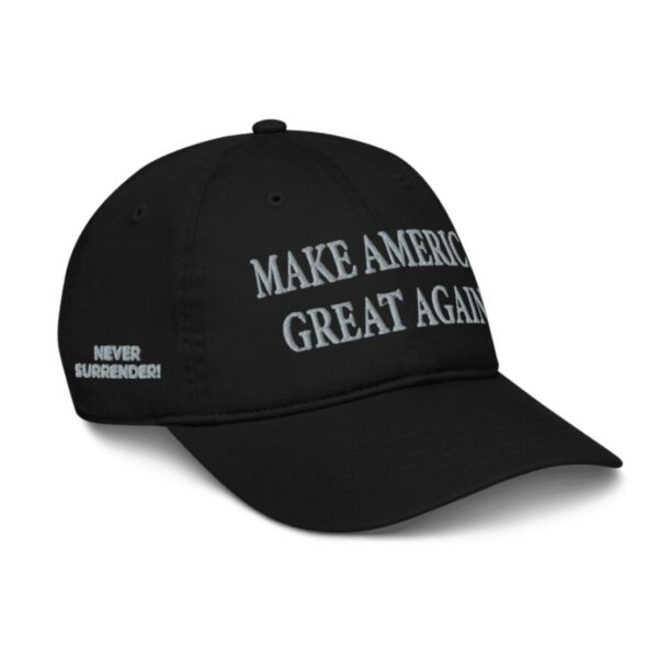 Trump 2024 Never Surrender Black MAGA Baseball Cap Hat