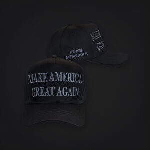 Trump 2024 Never Surrender Black MAGA Baseball Caps