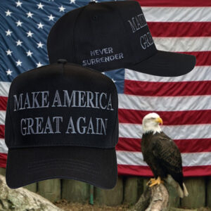 Trump 2024 Never Surrender Black MAGA Cap 1