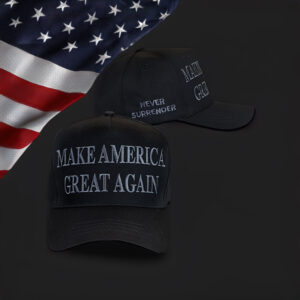 Trump 2024 Never Surrender Black MAGA Cap