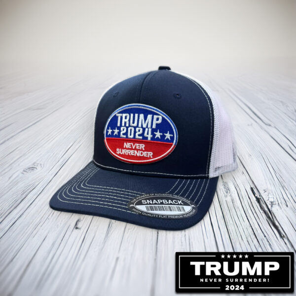 Trump 2024 Never Surrender Mesh Back Hat