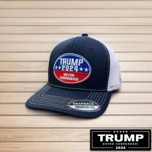 Trump 2024 Never Surrender Mesh Back Hats