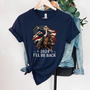 Trump 2024 Riding a Horse with The American Flag Shirts