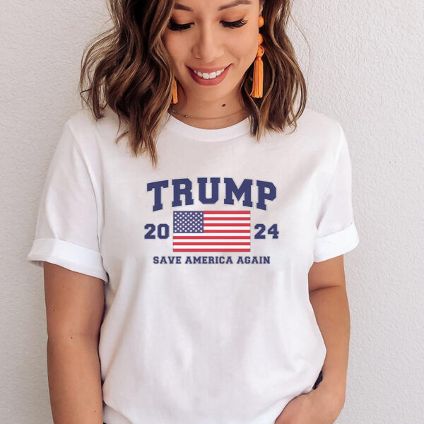 Trump 2024: Save America Again Political Campaign T-Shirt - Image 2