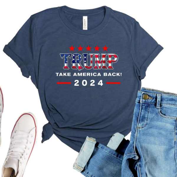 Trump 2024: Take America Back Ladies Essential Tank - Image 2