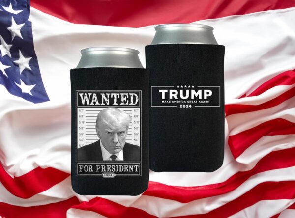 Trump 2024 Wanted: The Ultimate Beverage Cooler for Patriots