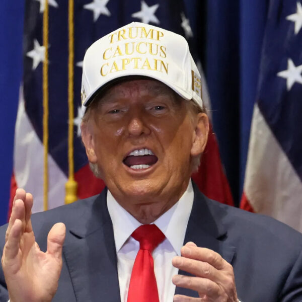 Trump Caucus Captain White Embroidered Hat - Image 3