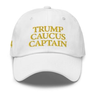 Trump Caucus Captain Embroidered White Hat