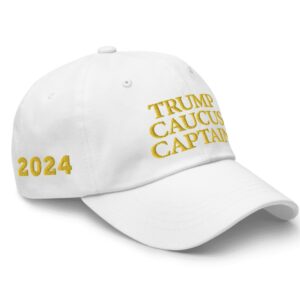 Trump Caucus Captain Embroidered White Hats