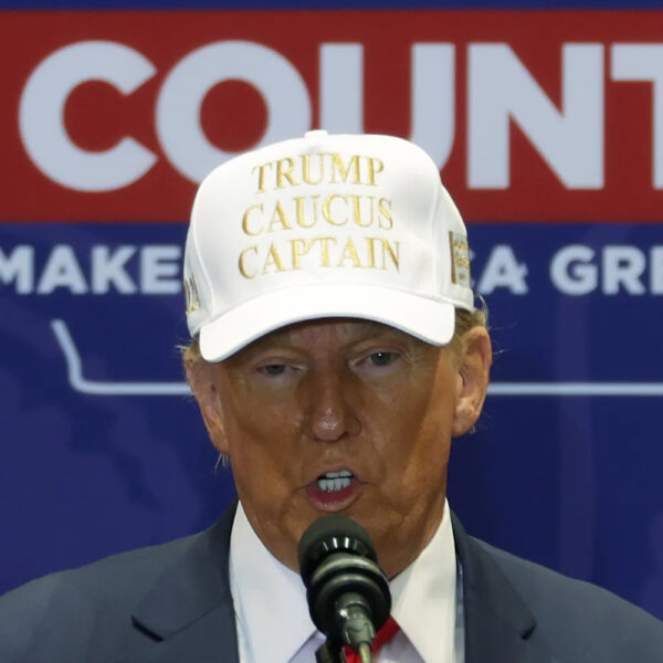 Trump Caucus Captain White Embroidered Hat - Image 2