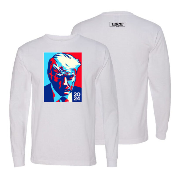 Trump Colorblock Long Sleeve T-Shirt: Show Your Patriotism in Style