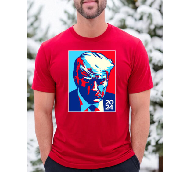 Trump Colorblock Red Cotton T-Shirt: Show Your Patriotism in Style